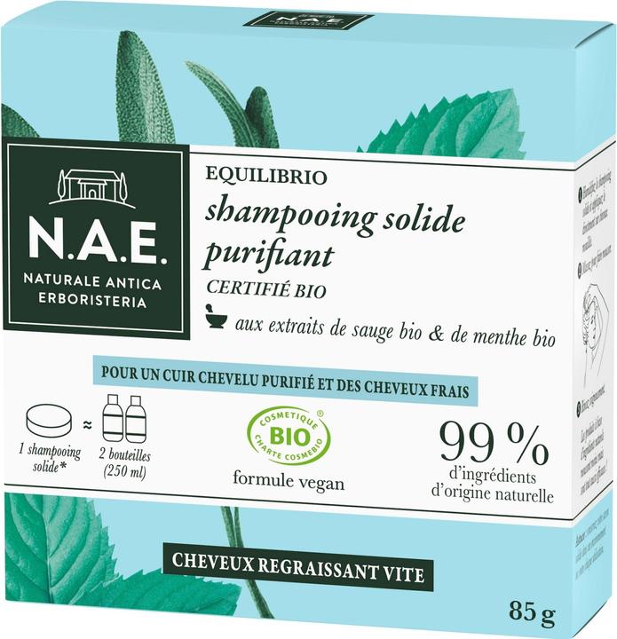 Actual product image N.A.E. Naturale Antica Erboristeria Repairing Shampoo Bar, COSMOS Organic Certified & Vegan Formula (Solid shampoo)