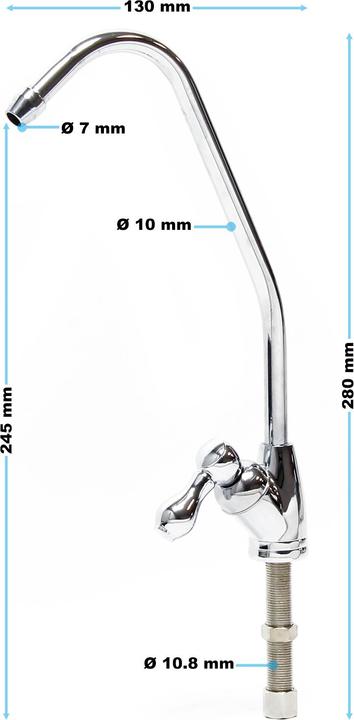 Produktbild Naturewater 6,35mm (1/4") Wasserhahn Standard D-04 Umkehrosmose Armatur Wasser