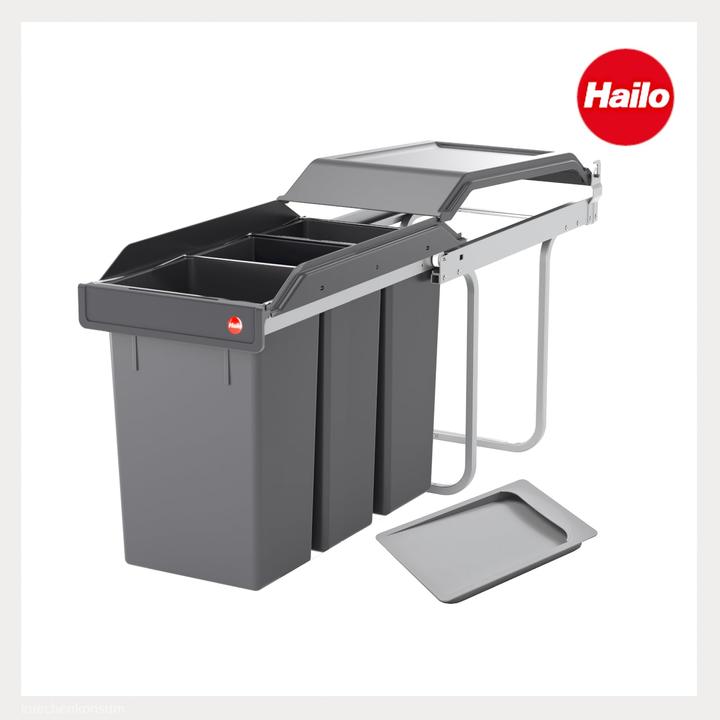 Immagine prodotto Hailo Einbau-Mülleimer mit Mülltrennsystem (3x10 L) (30 l)