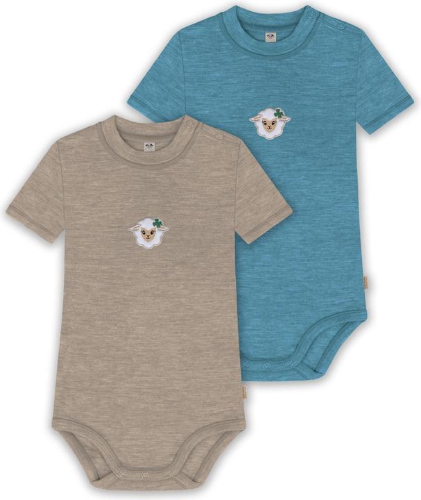 Normani 2er Set Baby Merino Kurzarmbody „Tihoi" - 9321