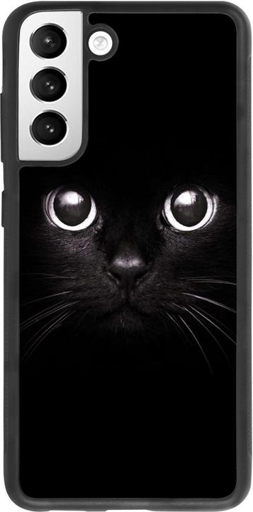 Actual product image PhoneLook Cover silicone black Cat eyes (Samsung Galaxy S21 FE 5G)