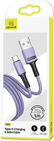 Produktbild Usams Kabel U52 USB-C 2A Fast Charge 1m purpurowy/purple SJ436USB04 (US-SJ436) (1 m, USB 3.2 Gen 1)