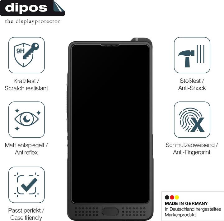 Produktbild Dipos Anti-Shock Displayschutz Matt 9H (1 Stück, Sonim XP10)