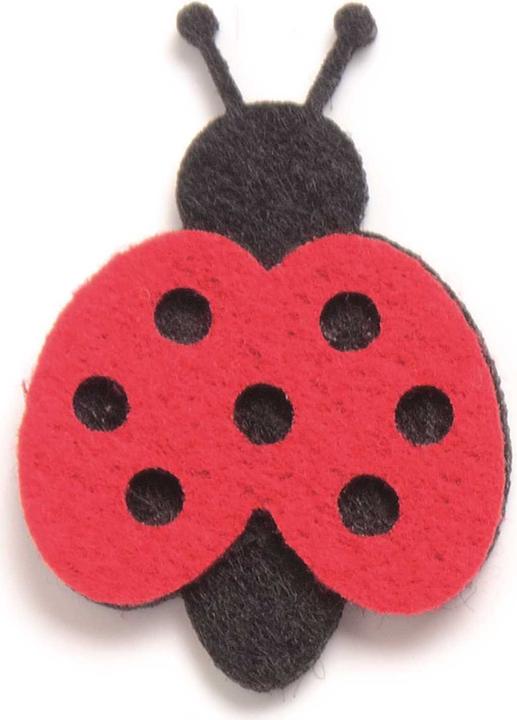 Actual product image Glorex Felt ladybird 6pcs 3,5cm red