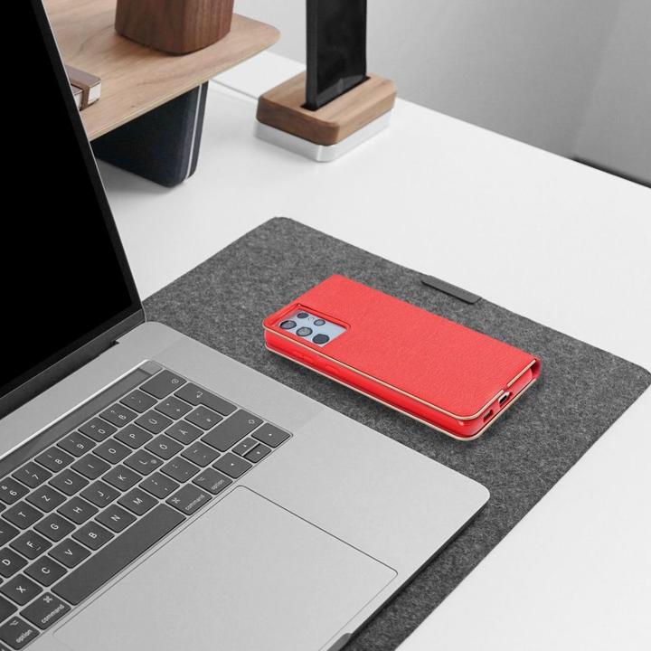 Actual product image OEM Book case LUNA Book Gold for SAMSUNG A23 5G red (Samsung Galaxy M23 5G)
