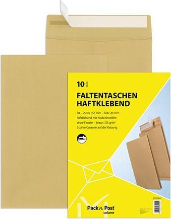 Produktbild Elepa Faltentaschen B4 (250 x 353 mm) (10 x)