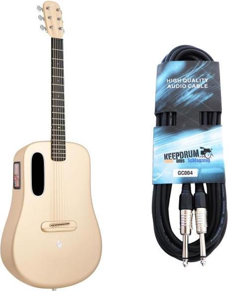 Produktbild Lava Music Gitarre ME 4 36 Zoll Soft Gold mit Kabel (Akustik Gitarre, HPL (Hochdrucklaminat), Super AirSonic Kohlefaser-Verbundstoff)
