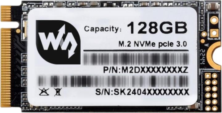 Image du produit WaveShare 128 Go de mémoire SSD M.2 NVME 2242 (128 Go, M.2 2242)