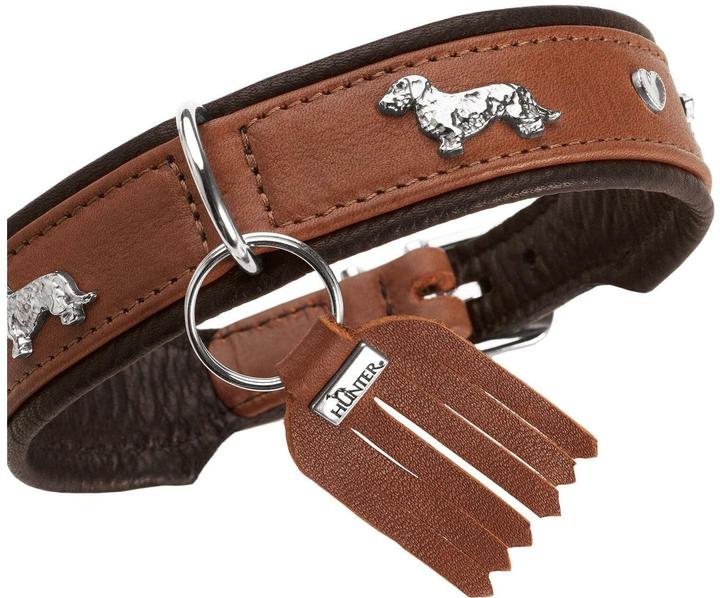 Actual product image Hunter Dachshund collar Munich 37/XS-S, cowhide leather (37, Dog, General)