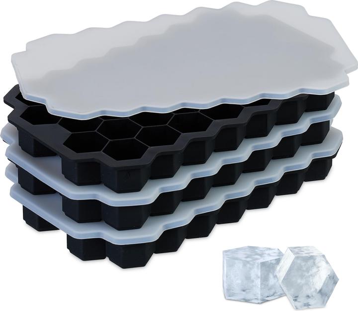 Relaxdays 3x moule à glaçons en silicone