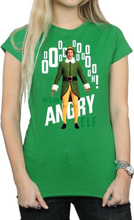 Actual product image Elf Womens/Ladies Angry Cotton T-Shirt (S)