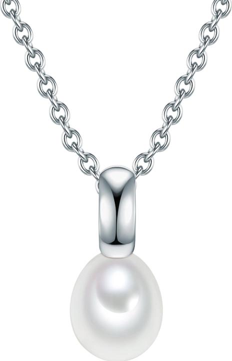 Produktbild Valero Pearls Damen Sterling Silber Süsswasser-Zuchtperle silber 42,0 cm Basiskette + 7,0 cm Verlängerung - 11906 (Sterling Silber, 42 - 49 cm)