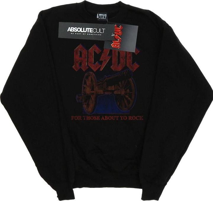 AC/DC Mens For Those About To Rock Kanon Sweatshirt aus Baumwolle