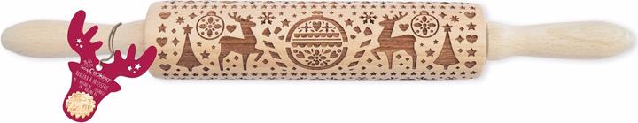 Actual product image ScrapCooking Dough roller with embossing "Xmas" 39cm