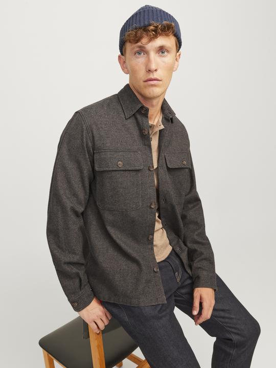 Actual product image Jack & Jones Jprraymond Melange Solid Ls Overshirt Sn (XS)