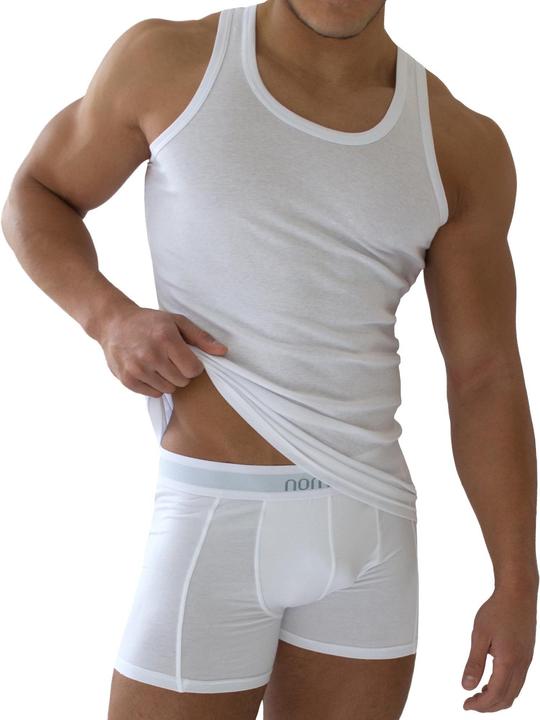Immagine prodotto Normani Maglietta intima da uomo 5 pezzi a costine fini bianca (4XL)