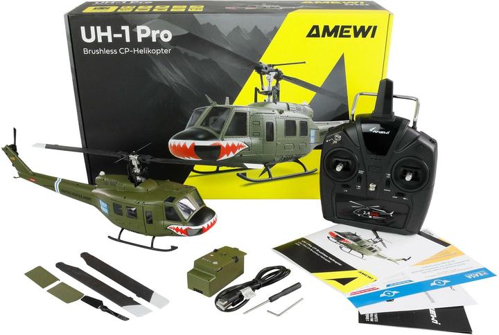 Actual product image Amewi UH-1 Pro CP Brushless Helikopter 1:27 RTF