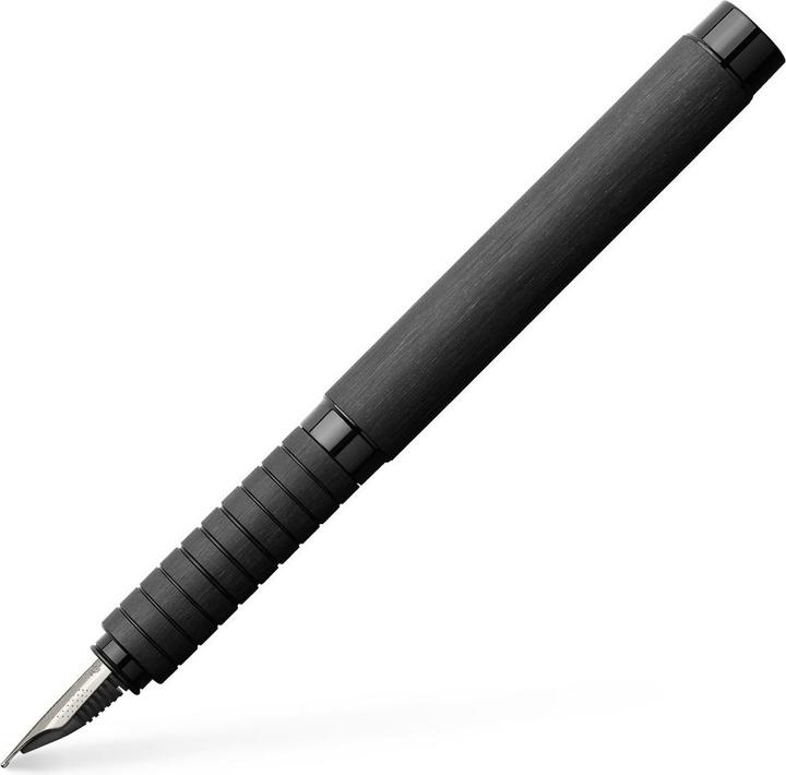 Image du produit Faber-Castell Castell 148483 - Stylo Essentio, plume B, aluminium noir (Noir, 1 x)