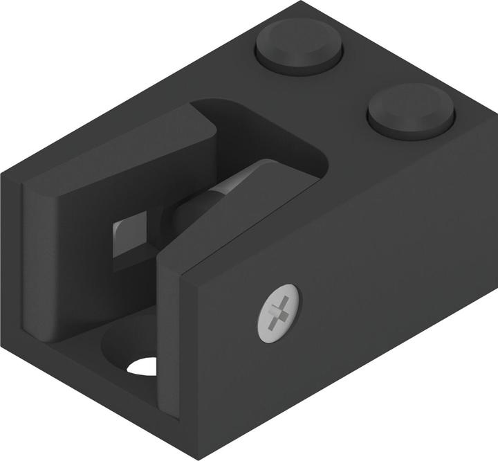 Produktbild Helm Anschlagpuffer unten Glas 8-12,76 mm Aluminium schwarz matt