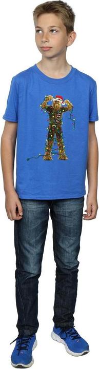 Actual product image Star Wars Boys Chewbacca Christmas Lights T-Shirt (152, 158)