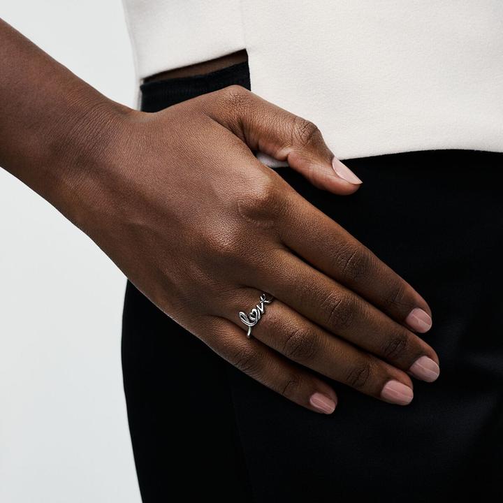 Image du produit Pandora Bague d'amour manuscrite (56, Argent 925)