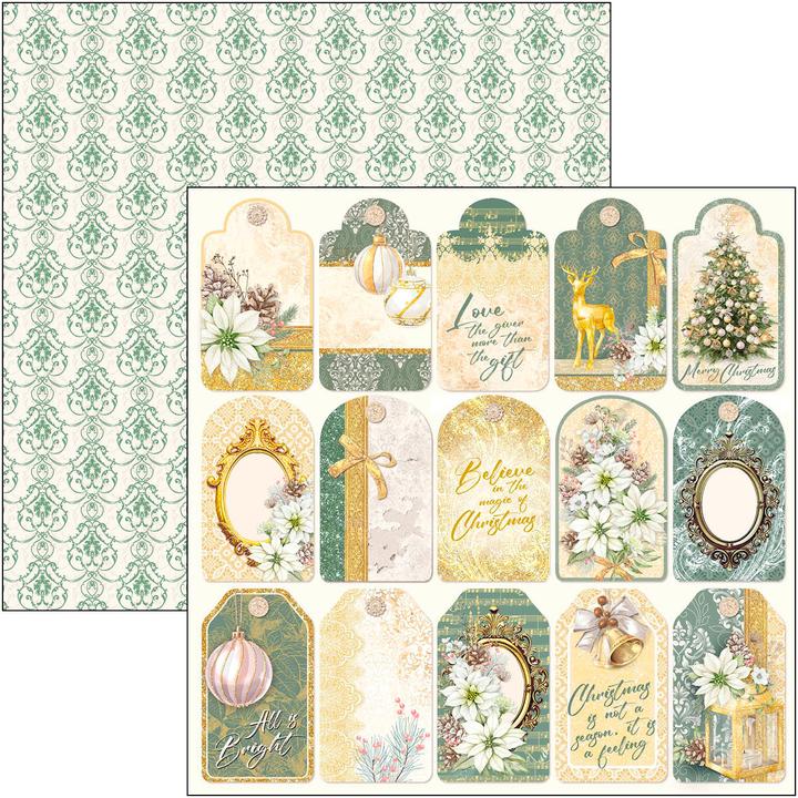 Actual product image Ciao Bella Scrapbook paper "Sparkling Christmas", 12 sheets, 30.5 x 30.5 cm (190 g/m², 12 x)