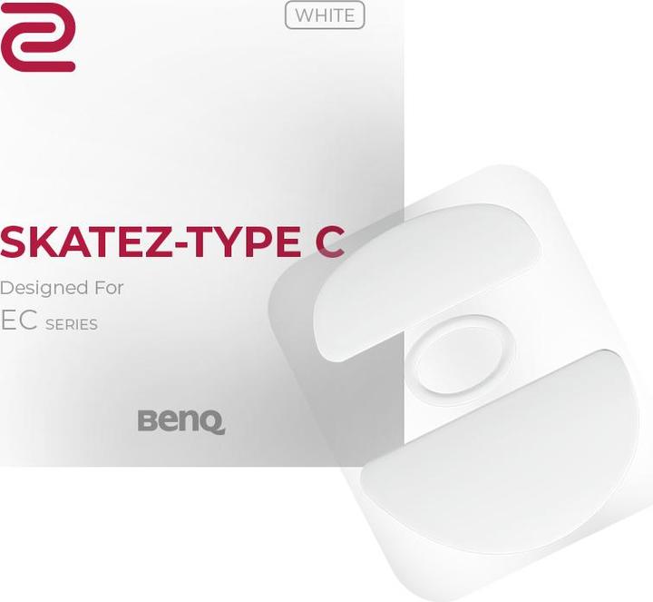 BenQ Zowie Skatez Type C pieds de souris blancs pour la série EC, téflon blanc, 0,6 mm d'épaisseur