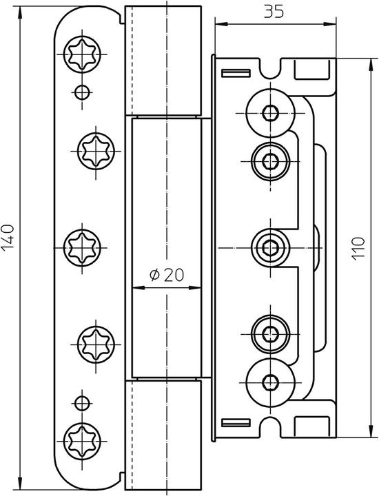 Actual product image Simonswerk Entrance door hinges BAKA Protect 4010 3D and 3D FD