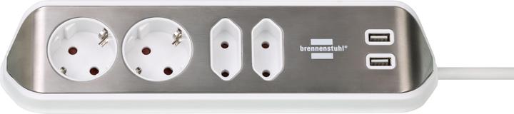 Produktbild Brennenstuhl Eck-Steckdosenleiste (4 x, USB, CEE 7/16, 2 m)