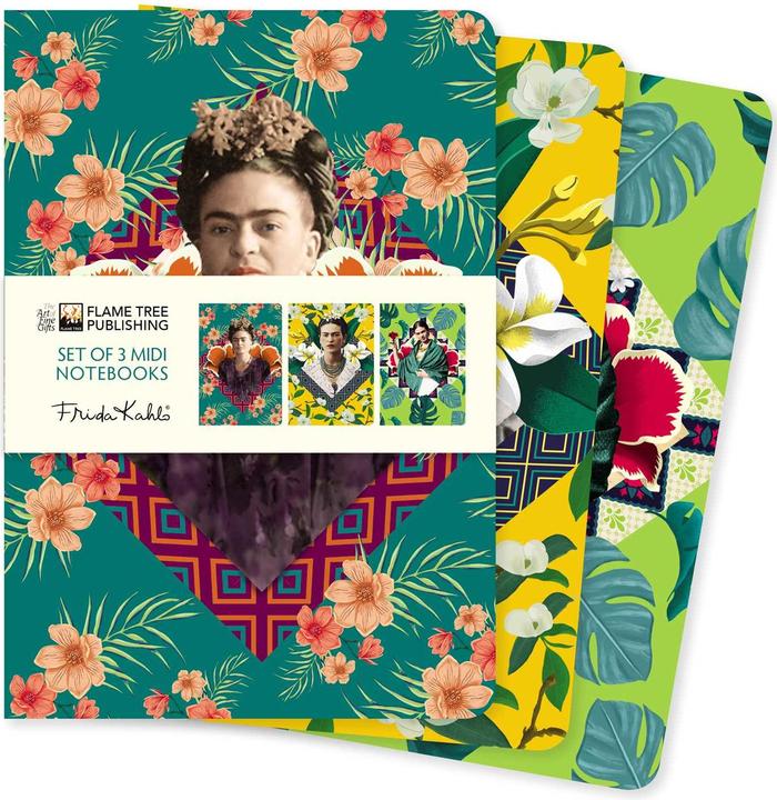 Actual product image Frida Kahlo Set of 3 Midi Notebooks (A5, Hardcover)