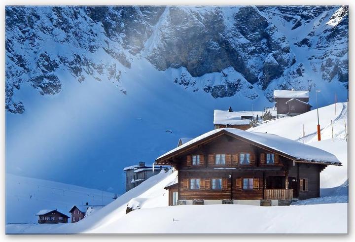 Actual product image Trenddeko Holiday cottage in the Swiss Alps (200 x 130 cm)