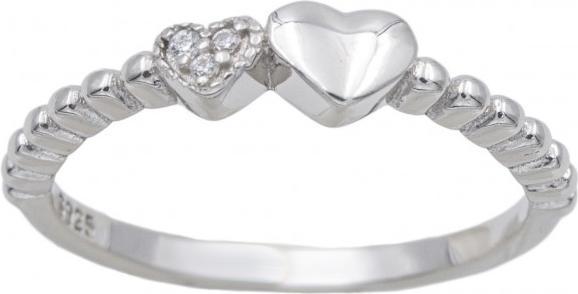 Produktbild Passion Rhodinierter Silberring - Herz - Zirkonia - Gr. 56 (56)