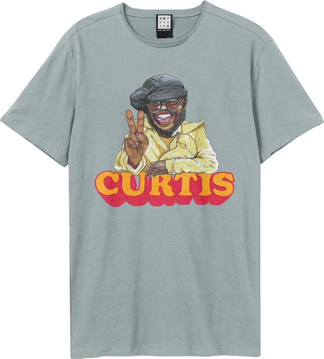 Actual product image Amplified Unisex Adult Peace Curtis Mayfield T-Shirt (XS)