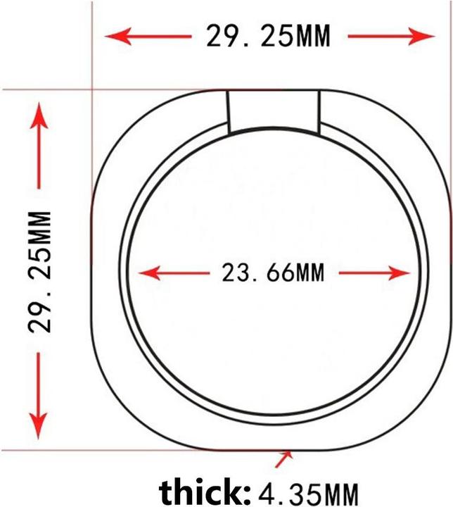 Immagine prodotto PhoneLook Anello di supporto a 360° intercambiabile per le dita e con una sola mano per smartphone e tablet -.