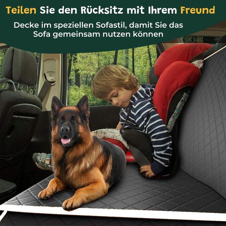 Immagine prodotto Die Bellende Katze Coperta per cani per il sedile posteriore e il bagagliaio dell'auto (Gatto, Cane, Pieghevole)