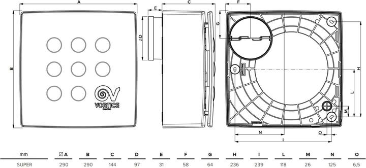 Immagine prodotto Vortice Quadro Super T-HCS