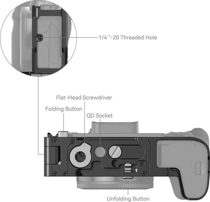 Image du produit SmallRig 4211 Support en L pliable pour Canon EOS R8 (Cage)