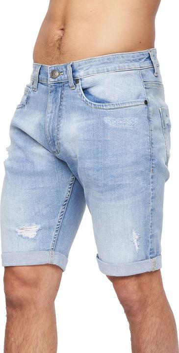 Produktbild Crosshatch Mens Riptrey Abraised Denim Shorts (36)