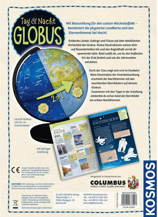 Actual product image Kosmos Globe day and night