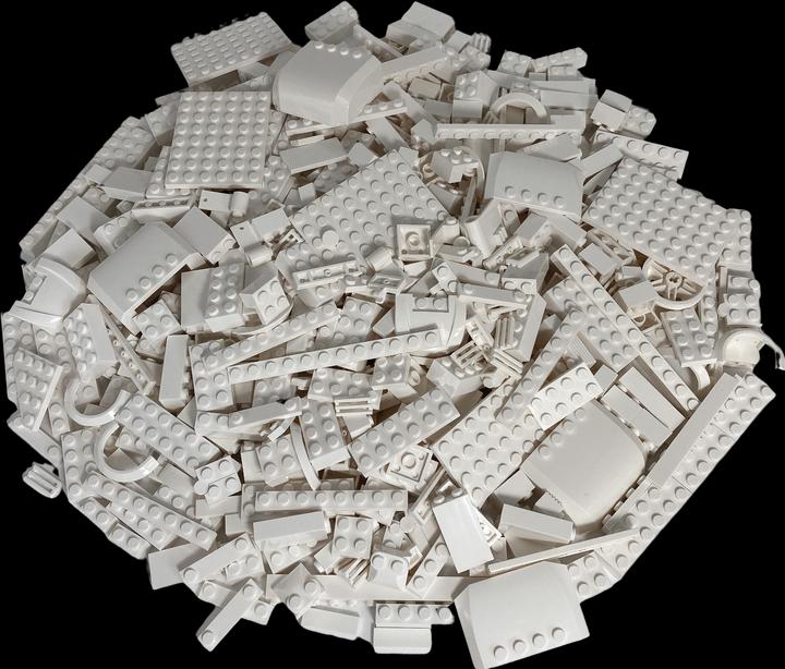 Produktbild LEGO Steine Weiss gemischt - 100 Stück - White bricks mix - NEU (LEGO Zubehör)