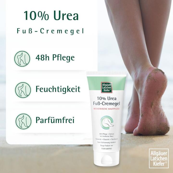 Actual product image Dr. Theiss ALLGÄUER LATSCHENKIEFER 10% Urea Fuss Cremegel, 100 ml Creme (Foot bath, 100 ml)