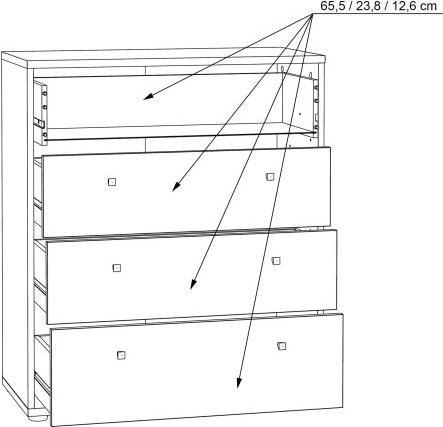 Actual product image Forte Lehsten (74 x 35 x 85.5 cm)