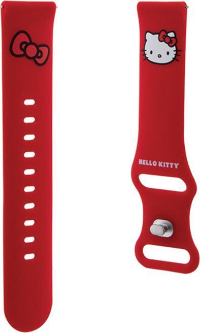Image du produit Hello Kitty Pasek Uniwersalny HKUWMSCHBLR Silicone Kitty Head czerwony/red 20mm (20 mm, Silicone, Acier inoxydable, 44mm)
