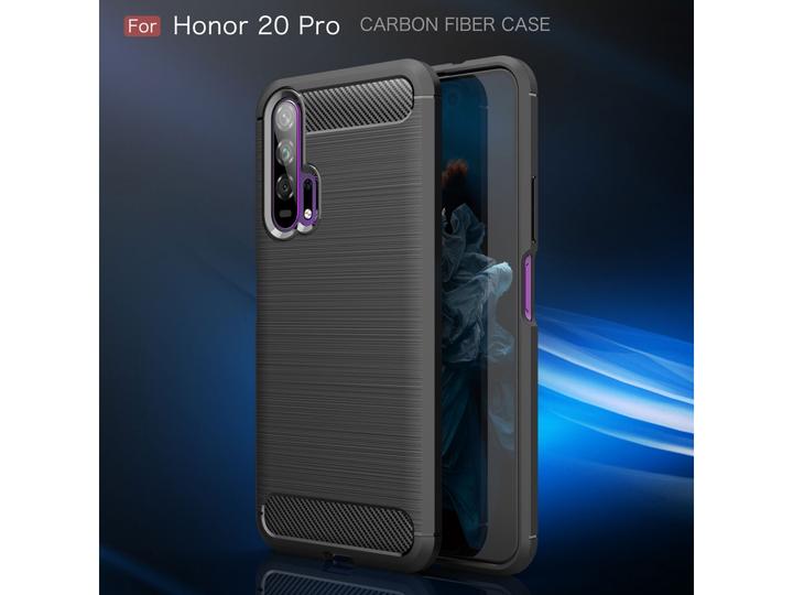 Actual product image Screenguard Honor 20 Pro Cover Carbon Brushed Soft TPU (Honor 20 Pro)