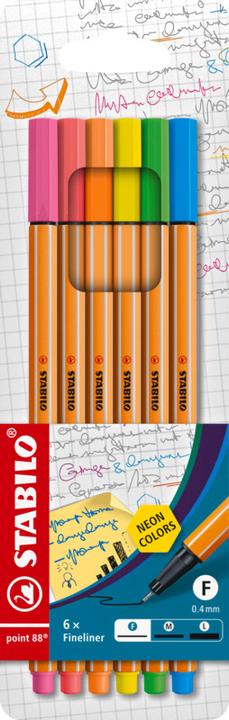 Actual product image STABILO point 88 Fineliner (Multicoloured, 10 x)