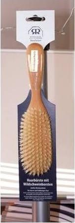 Actual product image Bürstenhaus Redecker Hairbrush boar bristles black hard SB Packaging 22 cm