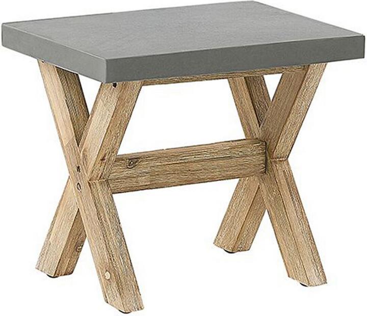 Immagine prodotto Beliani Set di mobili da giardino in fibrocemento grigio 4 posti e 5 tavoli ⌀ 90 cm OLBIA (90 cm)
