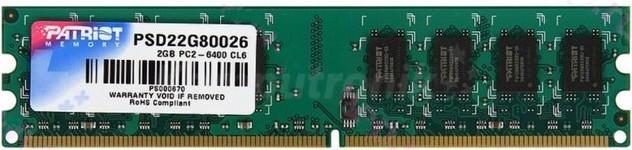 Image du produit Patriot ligne de signature (1 x 2GB, 800 MHz, DDR2-RAM, DIMM)