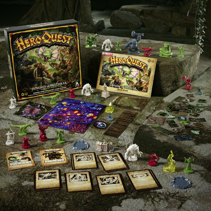 Productafbeelding Hasbro HeroQuest bordspel uitbreiding Jungles of Delthrak avonturenpakket *Engelse versie* (Engels)