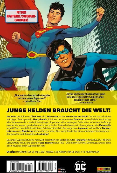 Actual product image Panini Superman: Sohn von Kal-El (German, Tom Taylor, Steve Pugh, Bruno Redondo, Christian Heiss, Cian Tormey, 2022)